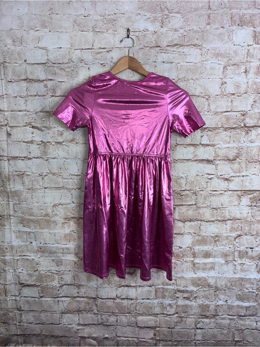 Pink Chicken Girls Lame Steph Dress in Pink Size 12Y - Picture 4 of 5